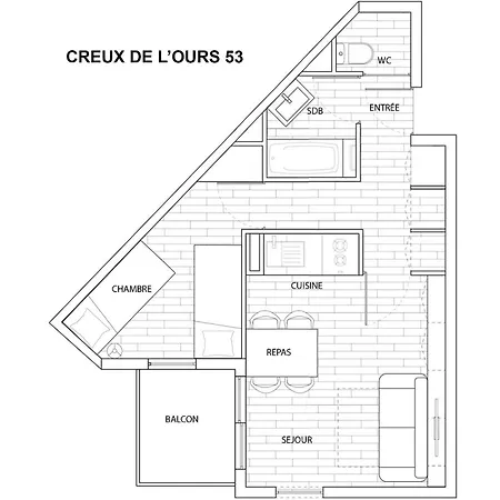 Résidence Creux de l'ours D et C Méribel Esterno foto