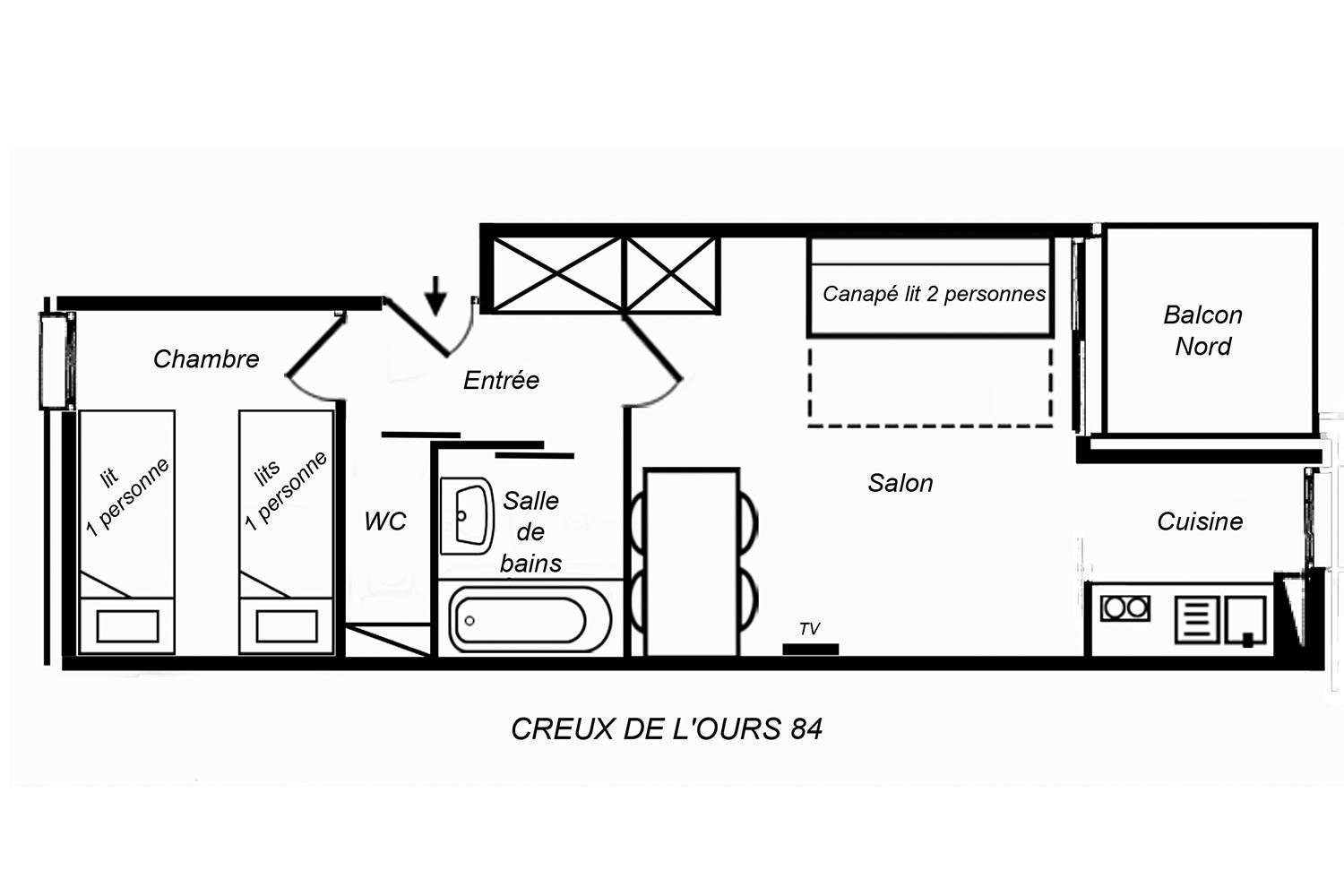 Apartment Creux De L'ours D Et C Meribel