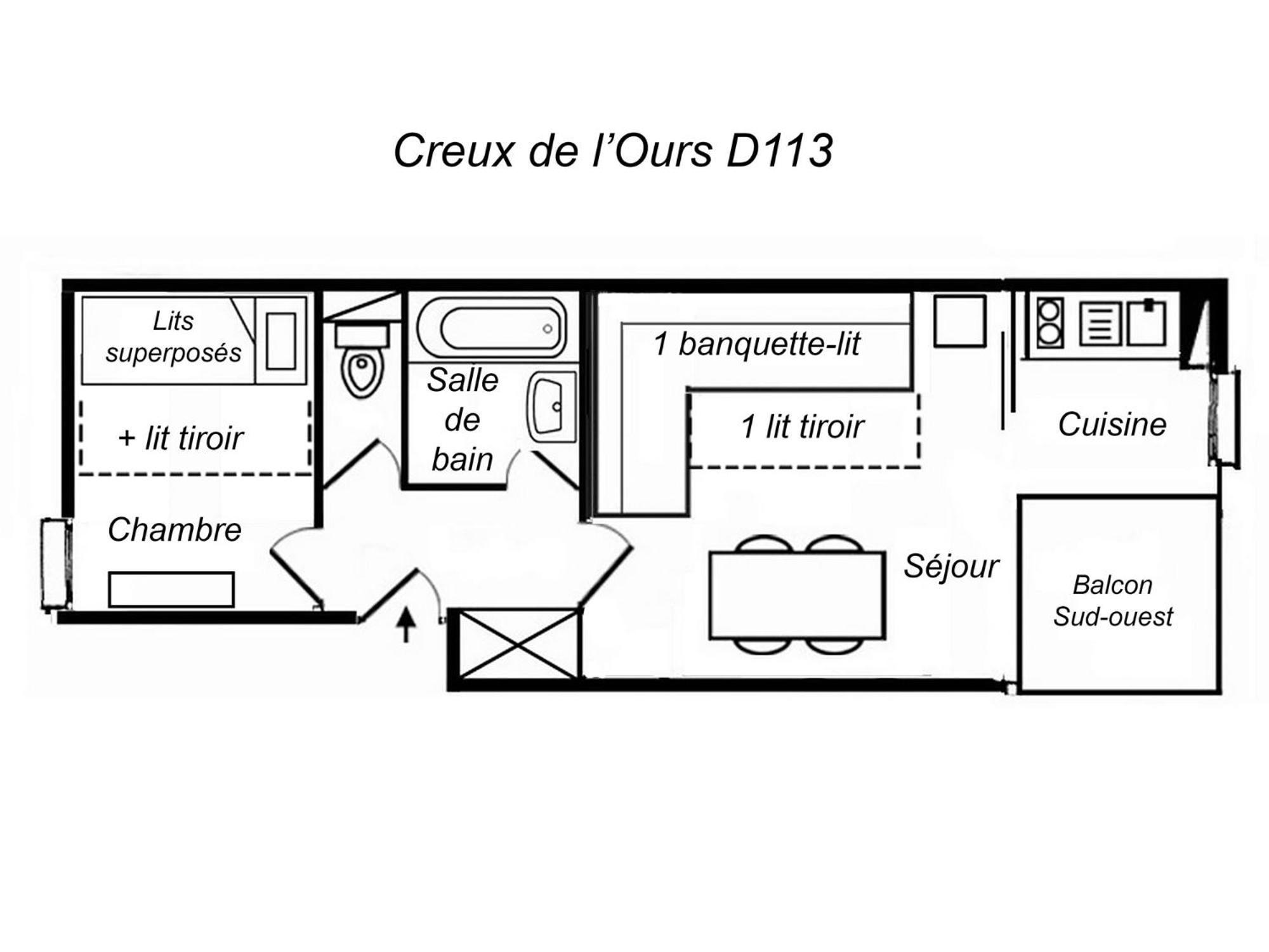 Creux De L'ours D Et C Apartment *