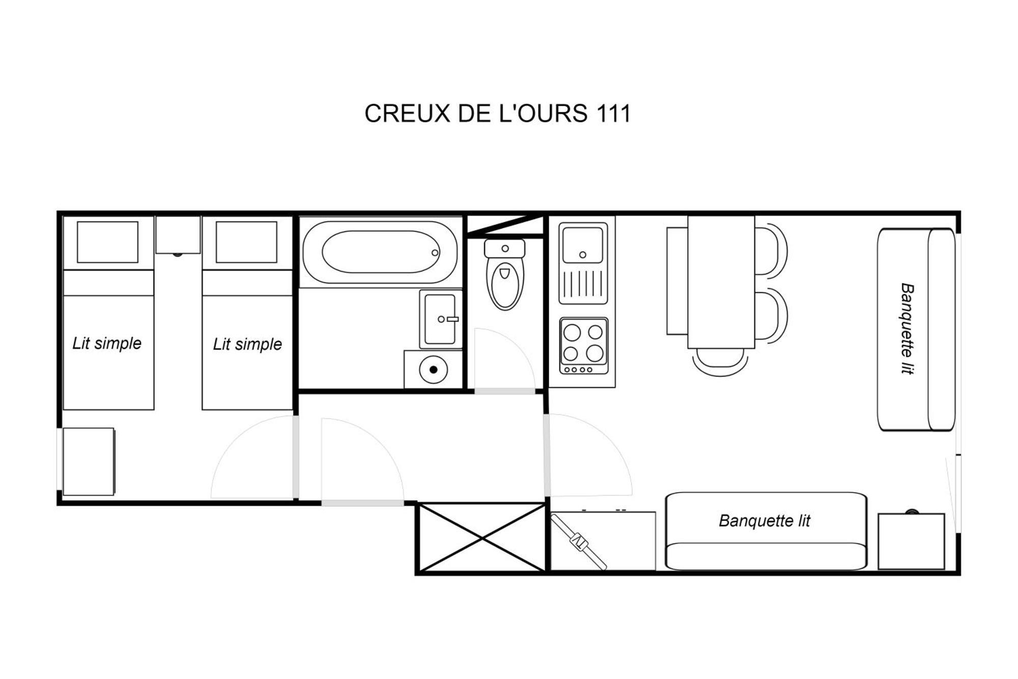 Apartment Creux De L'ours D Et C Meribel