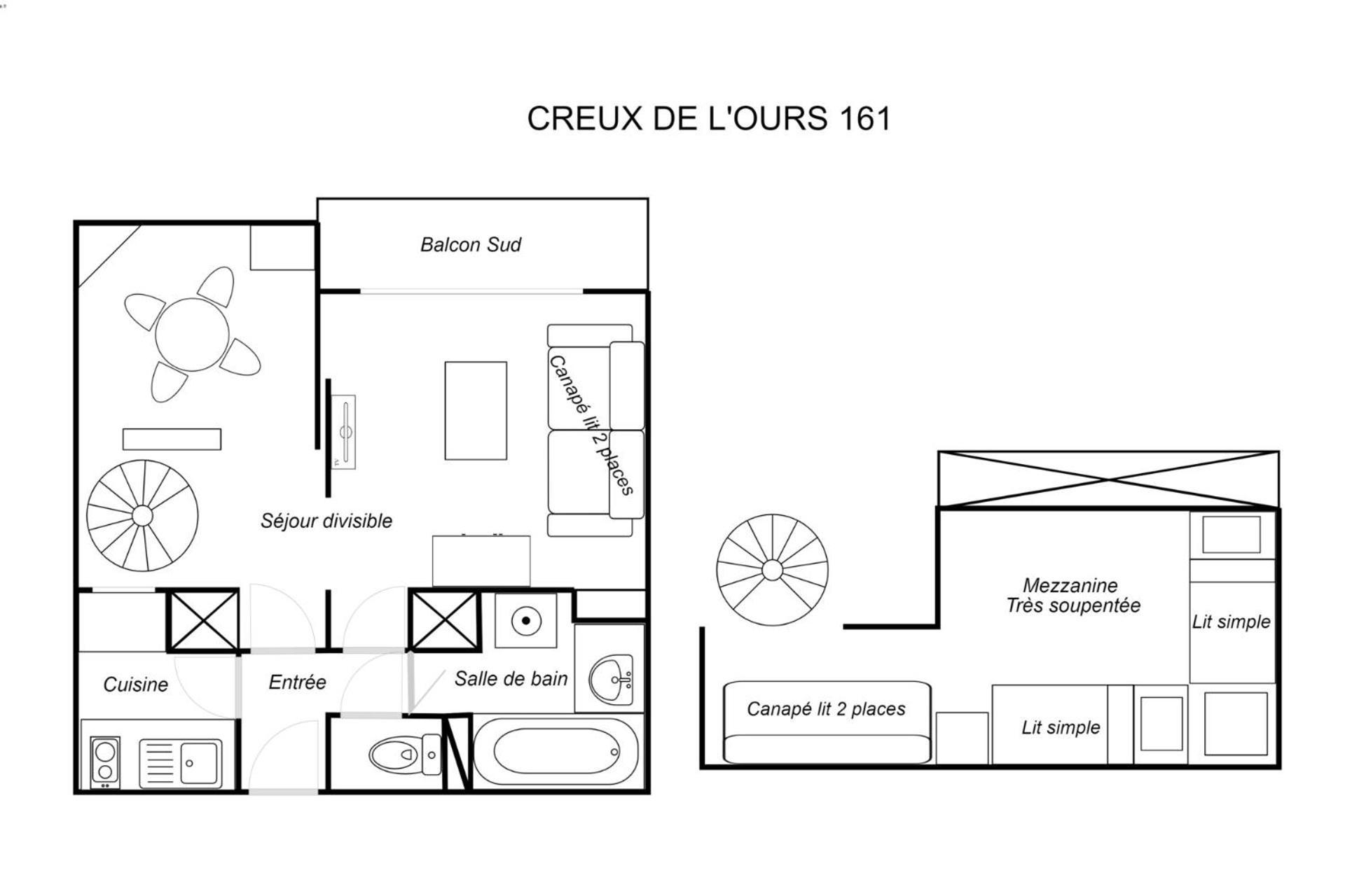 Apartment Creux De L'ours D Et C